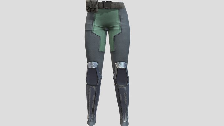 Female Sci-fi Pants 3D Model