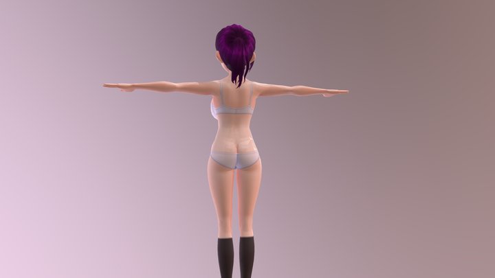 Annie Anime Girl (2) 3D Model