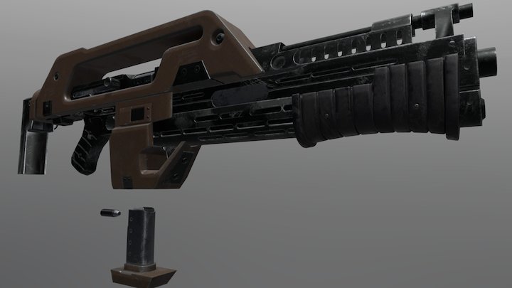M41A Pulse Rifle 3D Model
