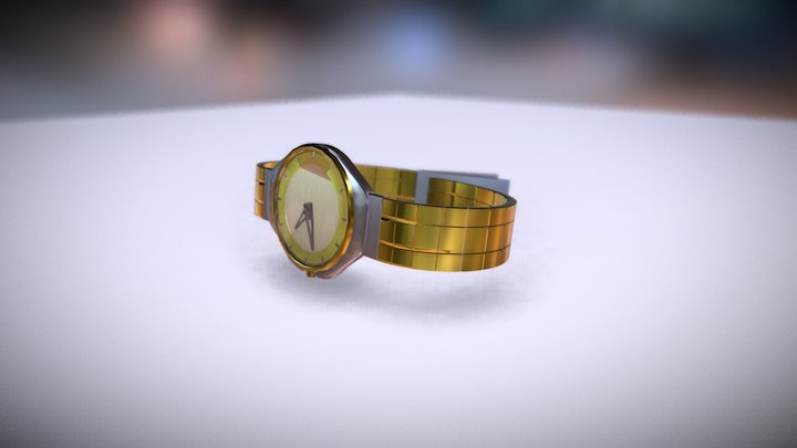 Gold Watch 3D Model