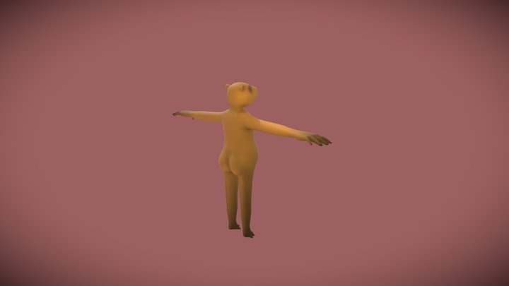 Capybara stickman popo 3D Model