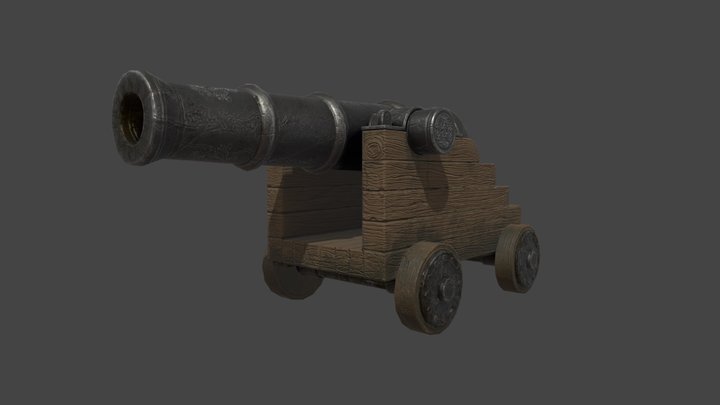 Class Assignment Cannon Textured 3D Model