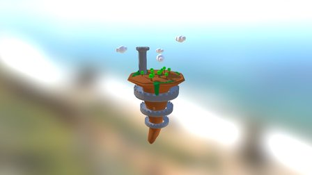 Low Poly Island 3D Model