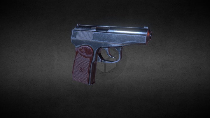 The Makarov pistol 3D Model