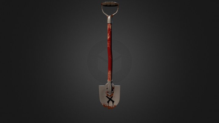 Shovel Textured 3D Model