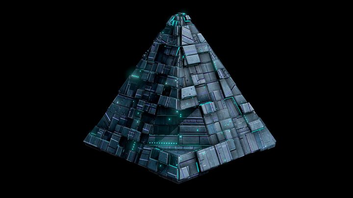 Sci fi SpaceShip  The Pyramid 3D Model