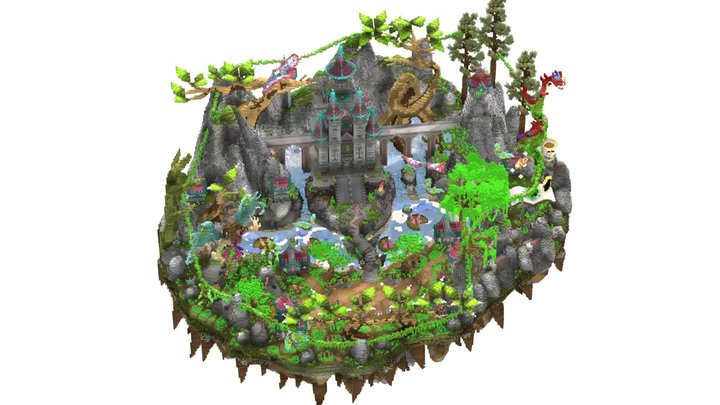 Fairy Island Spawn/Lobby | Fantasy Theme 3D Model