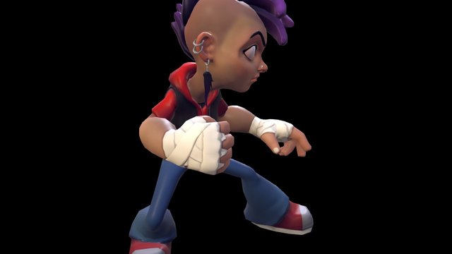 Punk Girl 3D Model