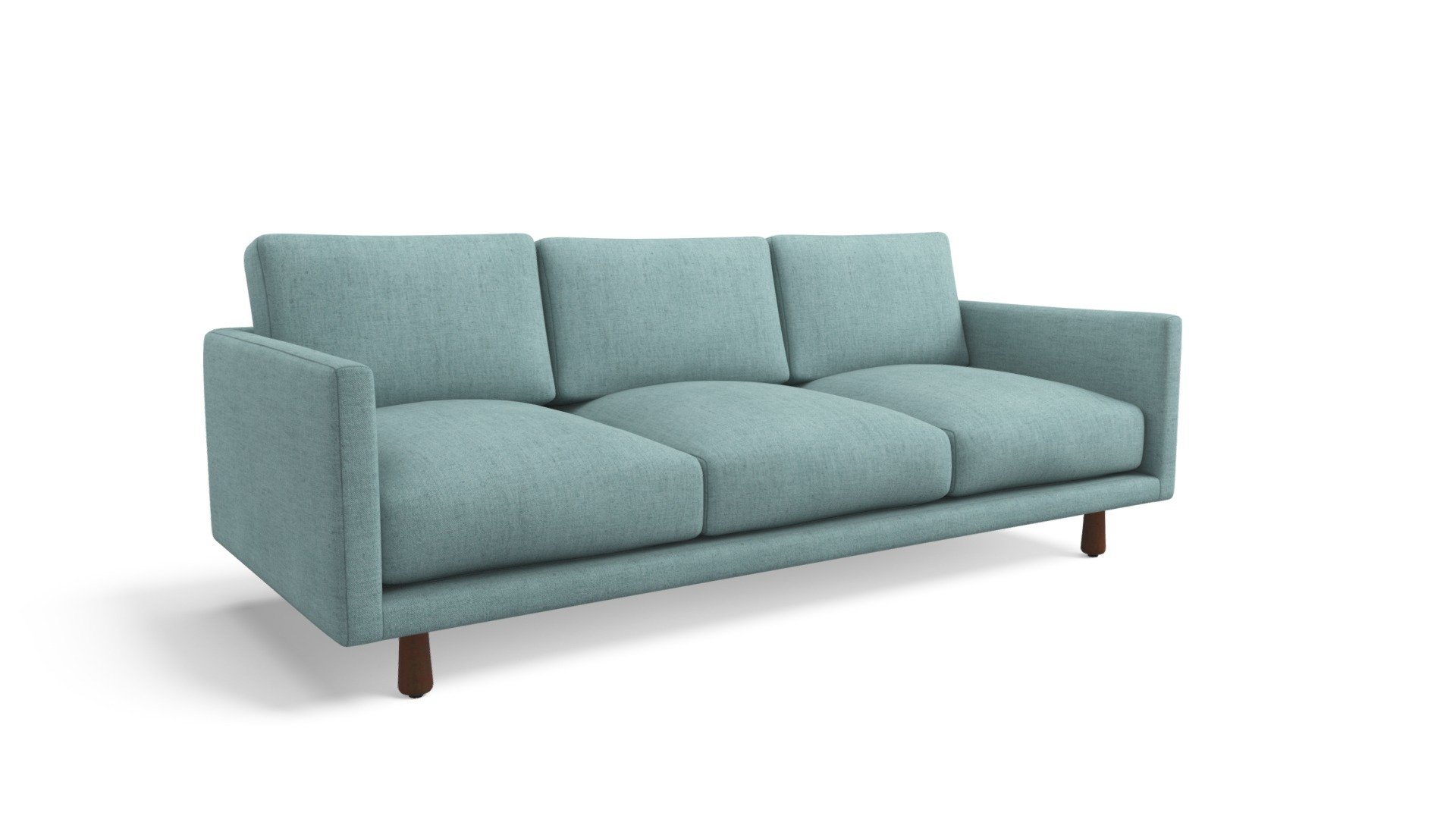 Carey 3 Seater Sofa, Turquoise Linen