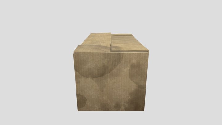 Industrial Game Assets - Cardboard Box 3D Model