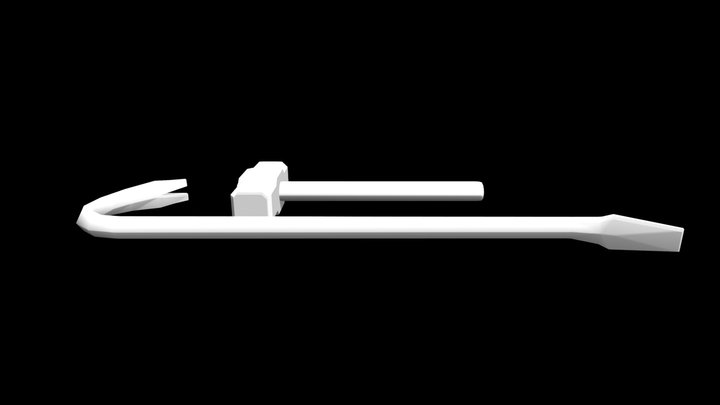 Low-Poly CROWBAR AND HAMMER