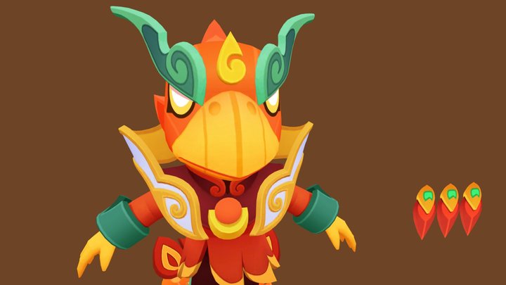 Moon Guardian Crow 3D Model