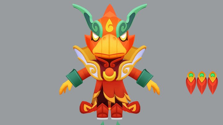 Moon Guardian Crow 3D Model