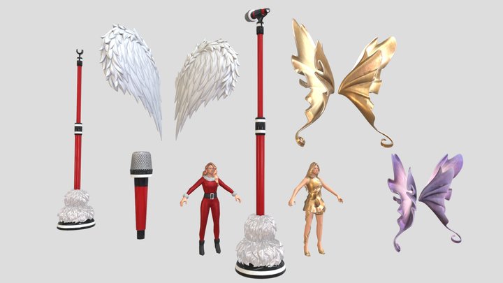 Mariah Carey's Items | Fortnite | 3D Model 3D Model