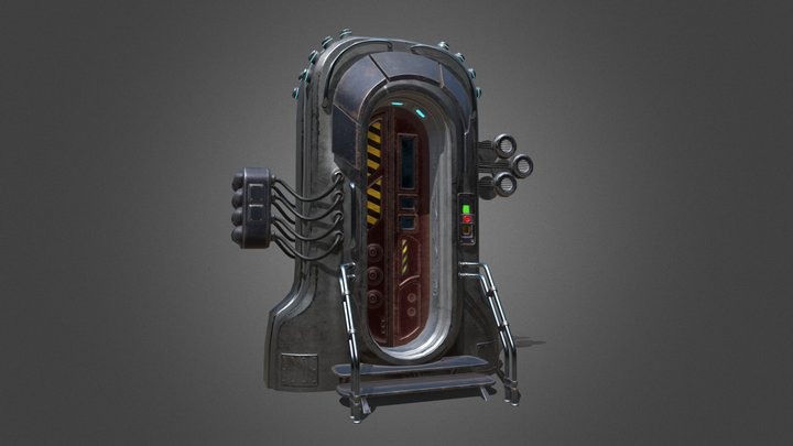 Sci-Fi Door 05 3D Model