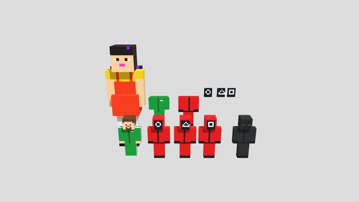 Squid Game Pack minecraft 3D Model