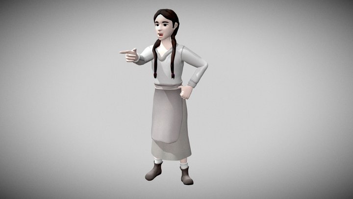 Peasant Girl - Study 3D Model