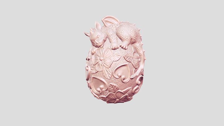 DRAGON ON DRAGON EGG 3D Model