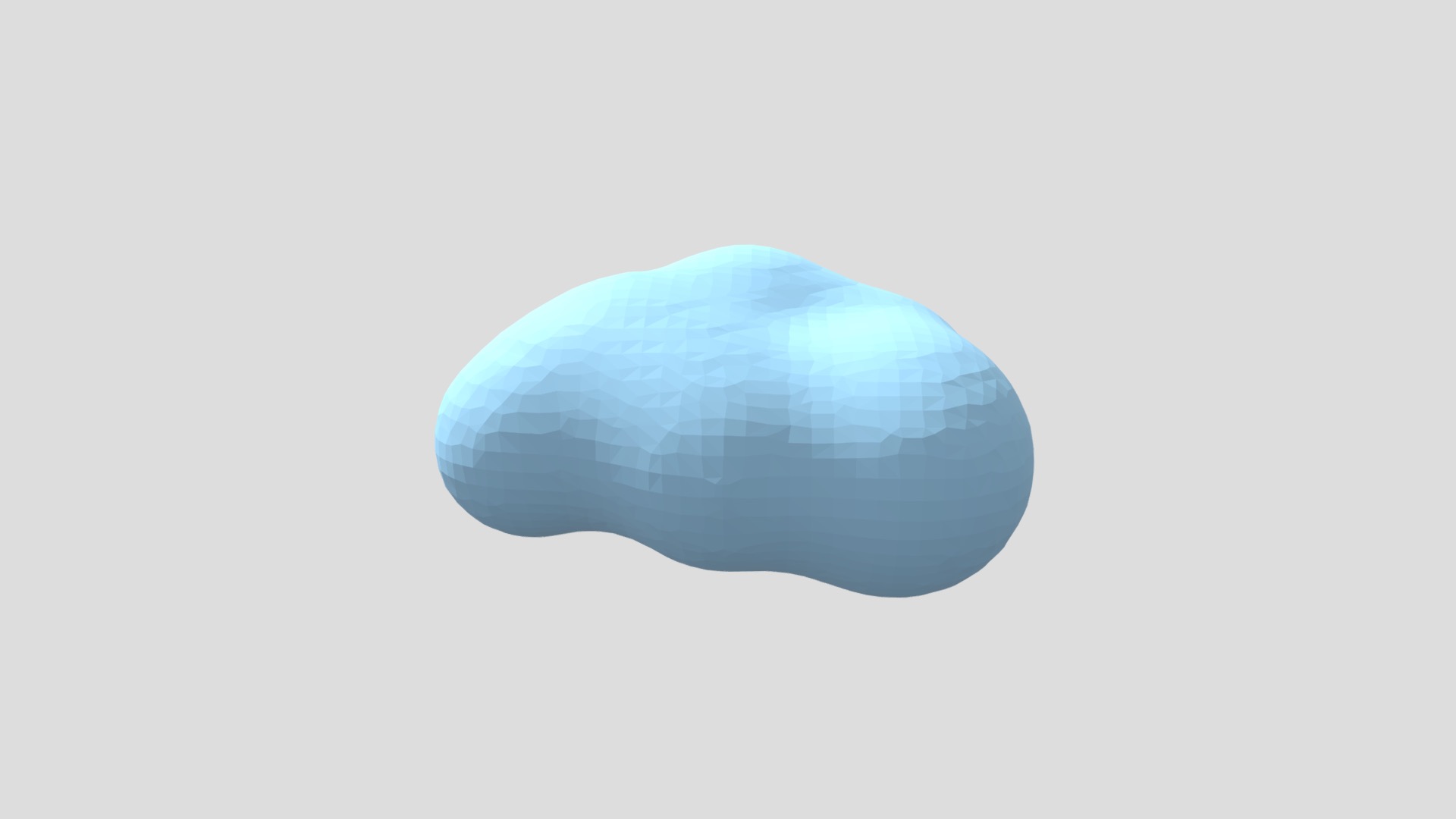 3D model Clouds - This is a 3D model of the Clouds. The 3D model is about a blue rock with a dark background.