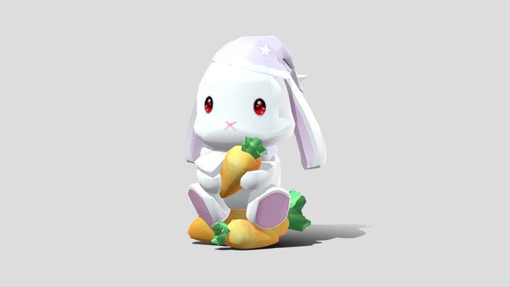 Rabbit Cute Doll 3D Model