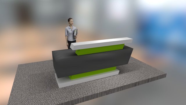 Office Reception Desk 3D Model