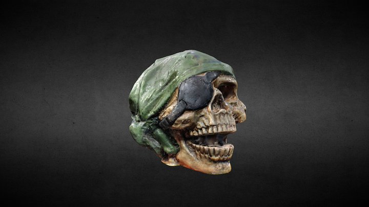 Caveira Pirata - Pirate Skull 3D Model