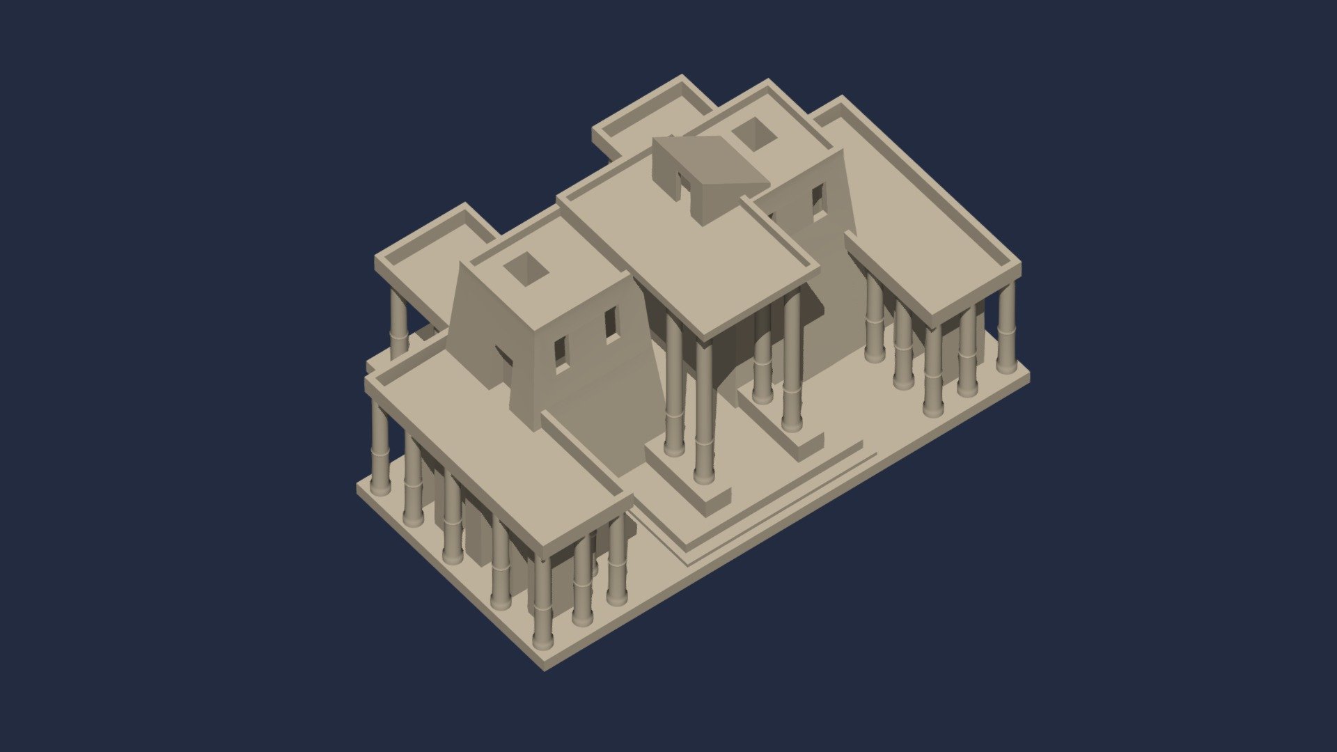 Egyptian Barracks - 3D model by RattlesMake [6e1da20] - Sketchfab