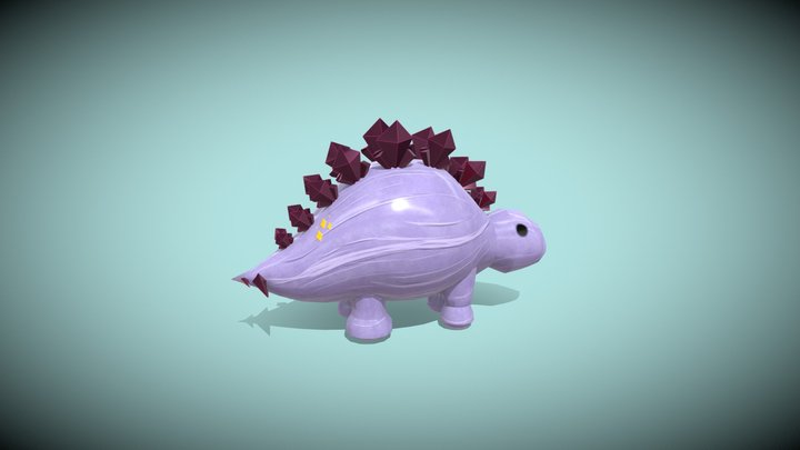 Crystal Stegosaurus 3D Model