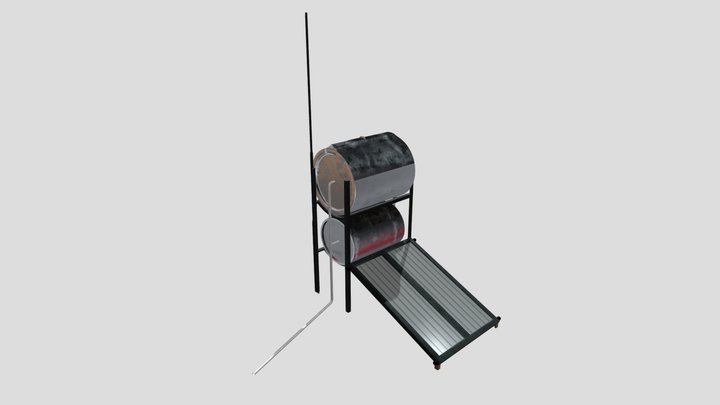 3D Solar Thermal Water Heating System