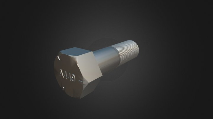Hex Bolt 4014 3D Model
