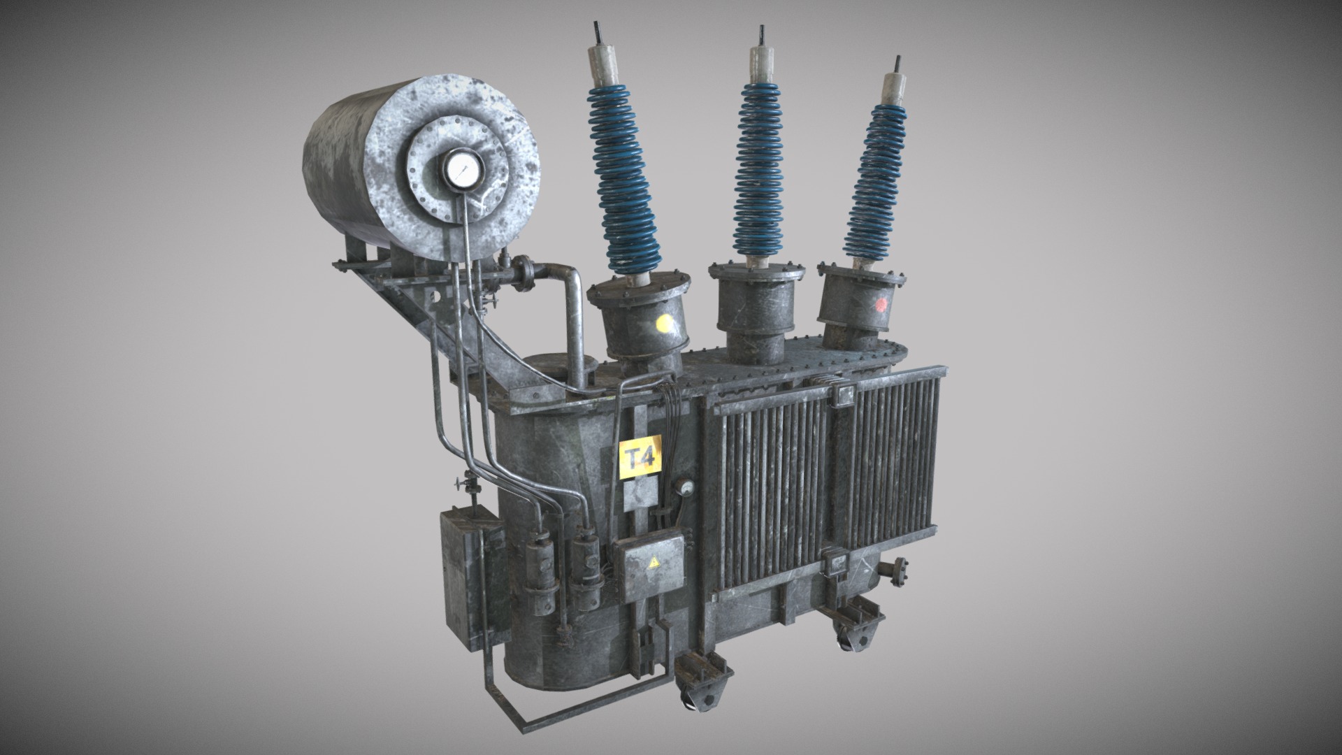 3D model Transformer - This is a 3D model of the Transformer. The 3D model is about a machine with a blue light.