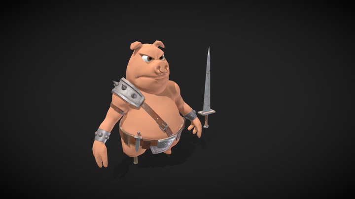 Pig Warrior 3D Model
