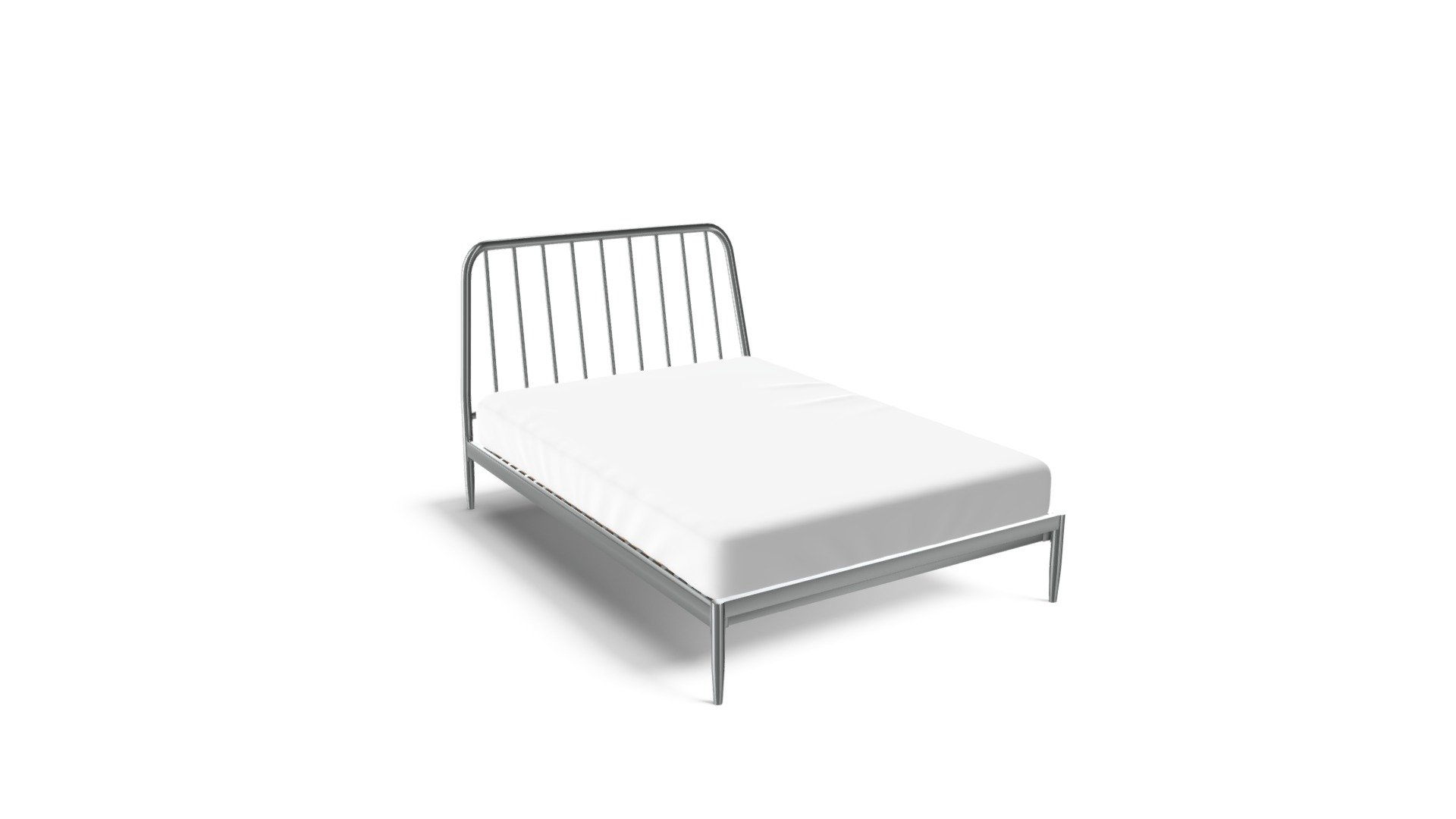 Alana Double Bed, Black Nickel