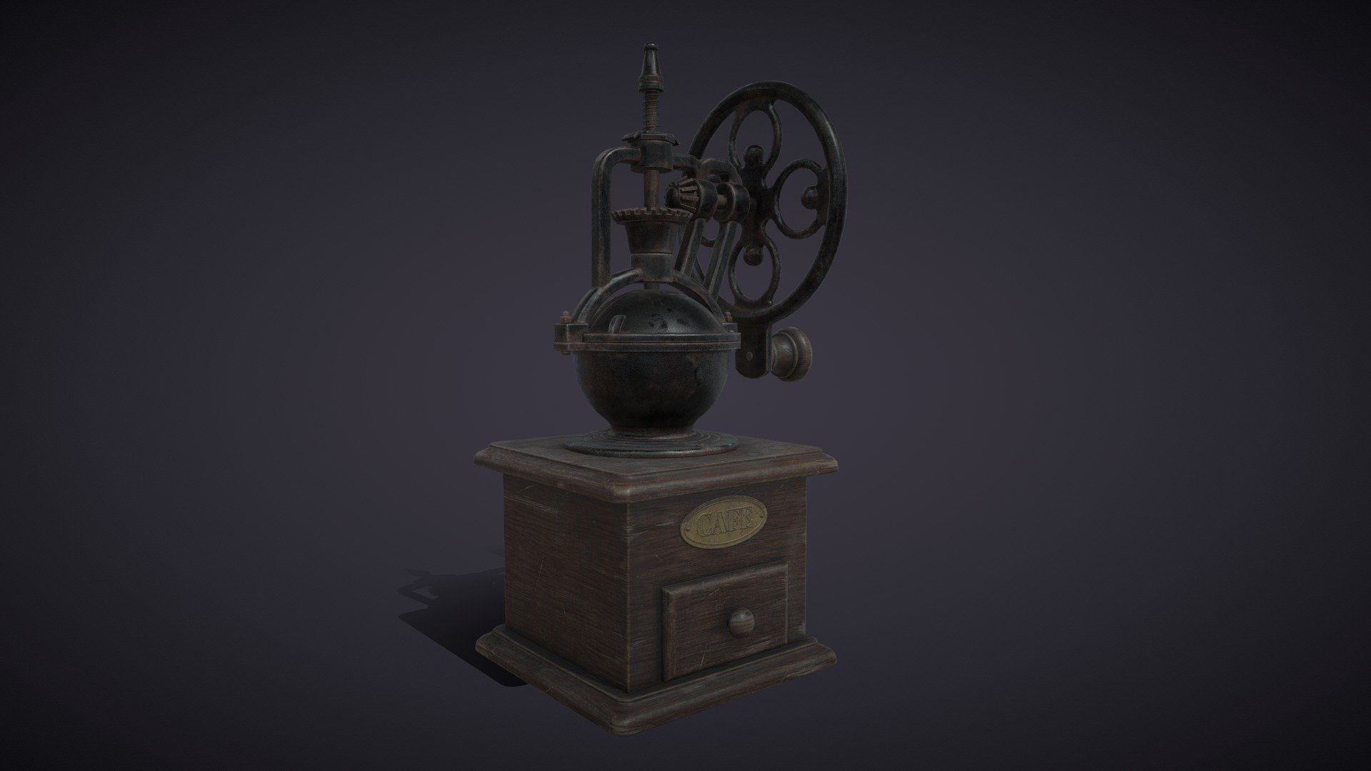 3d model old vintage coffee maker