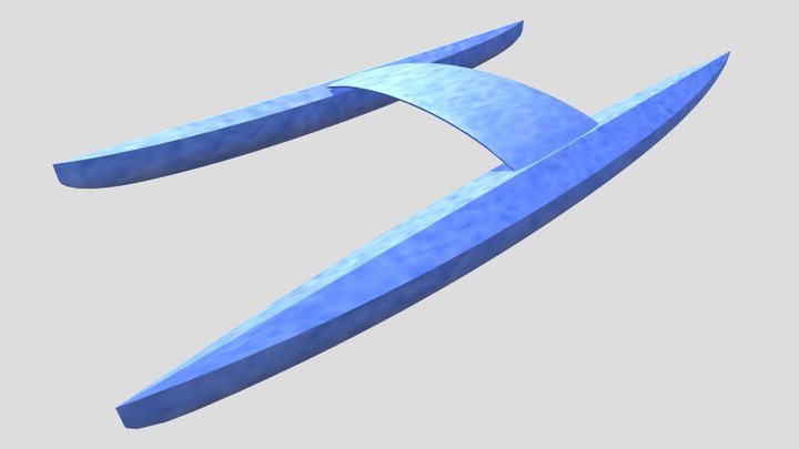 Bi-directional Sailing Beach Proa 3D Model