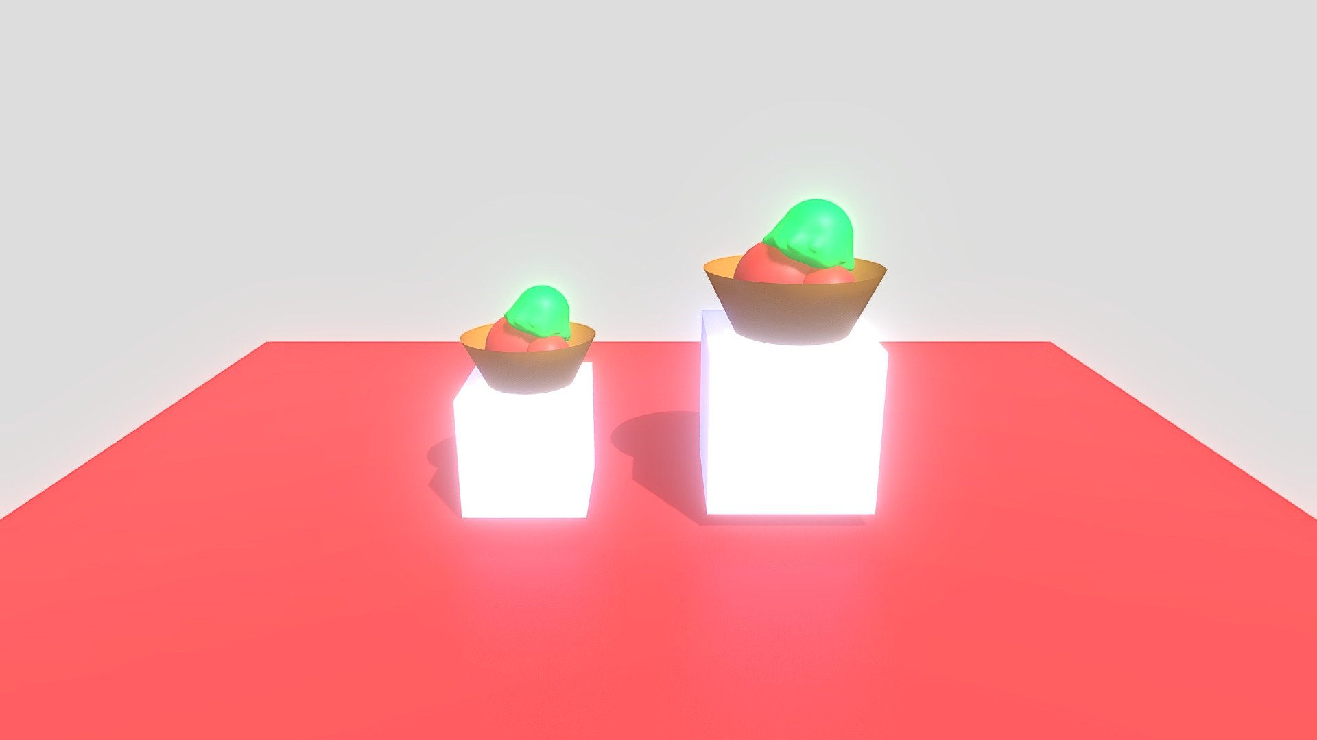 LowPoly Ice Cream Models on Pedestals Download Free 3D model by