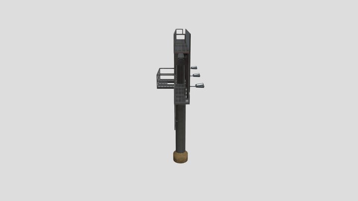 Metal_billboard_advertising_single_sided_free 3D Model