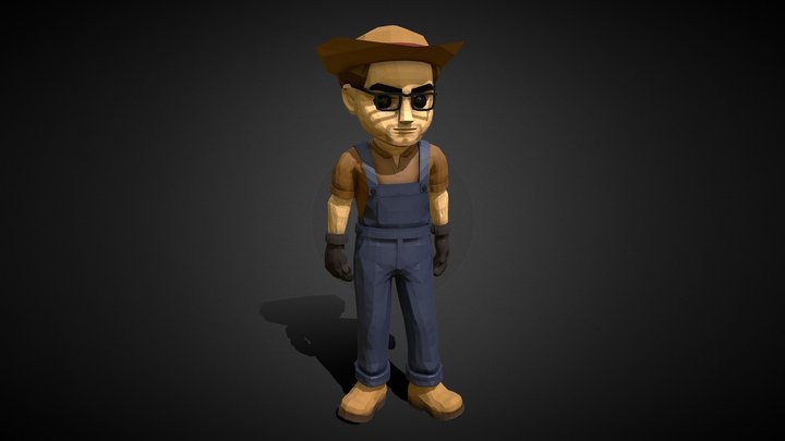 Farmer Man (Low Poly)