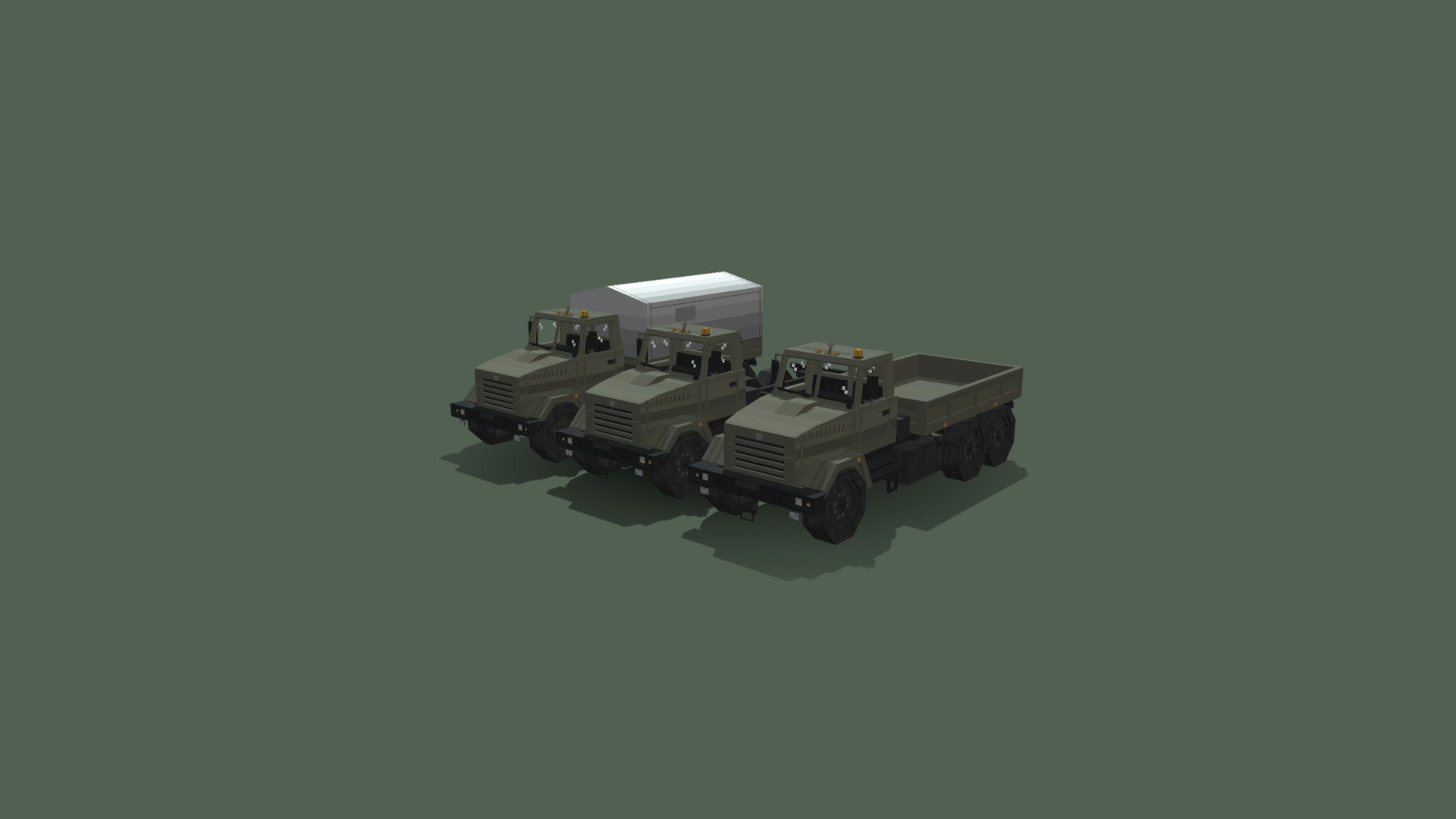 KRAZ 6322 PACK [LOW-POLY] - 3D model by BLACKOUT1987 (@blackout_198787 ...