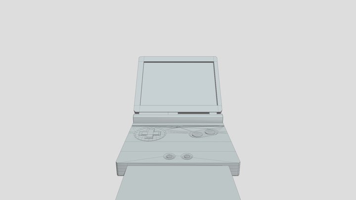 Game Boy Advance SP 3D Model