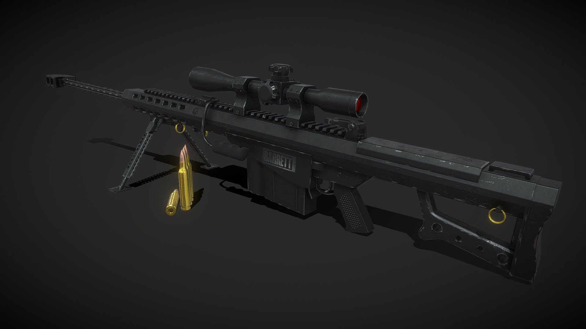 Sniper Barrett M-107 - 3D model by Julian Hoogendoorn ...