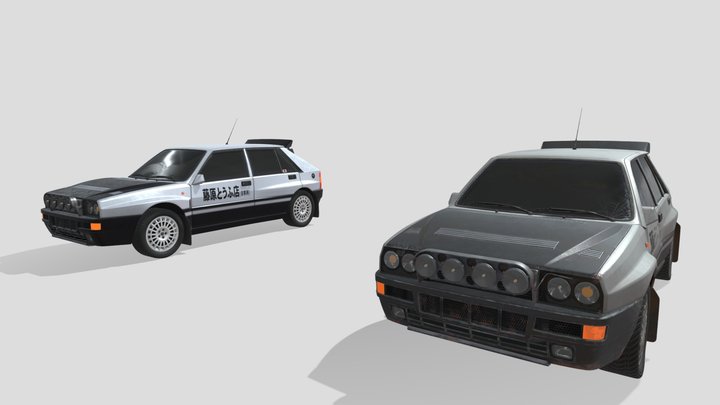 Lancia Delta Texture Showcase 3D Model