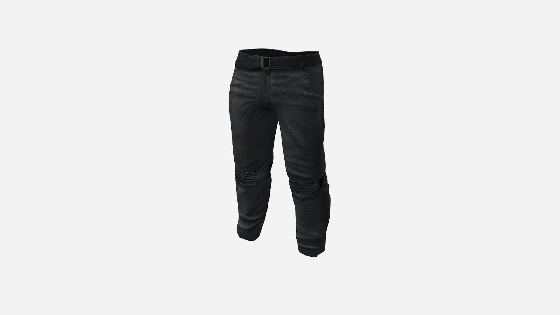 Men's Black Pants With Belt - Buy Royalty Free 3D model by 3dia ...