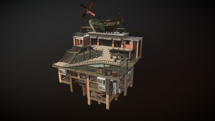 Abandoned Sky Island 3D Model
