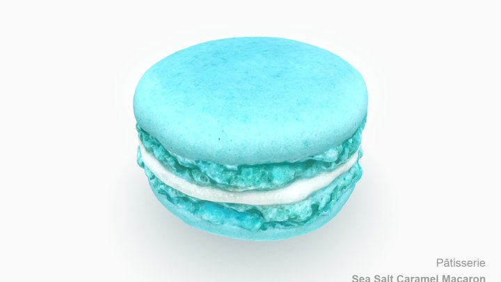Sea salt caramel Macaron 焦糖海鹽馬卡龍 3D Model