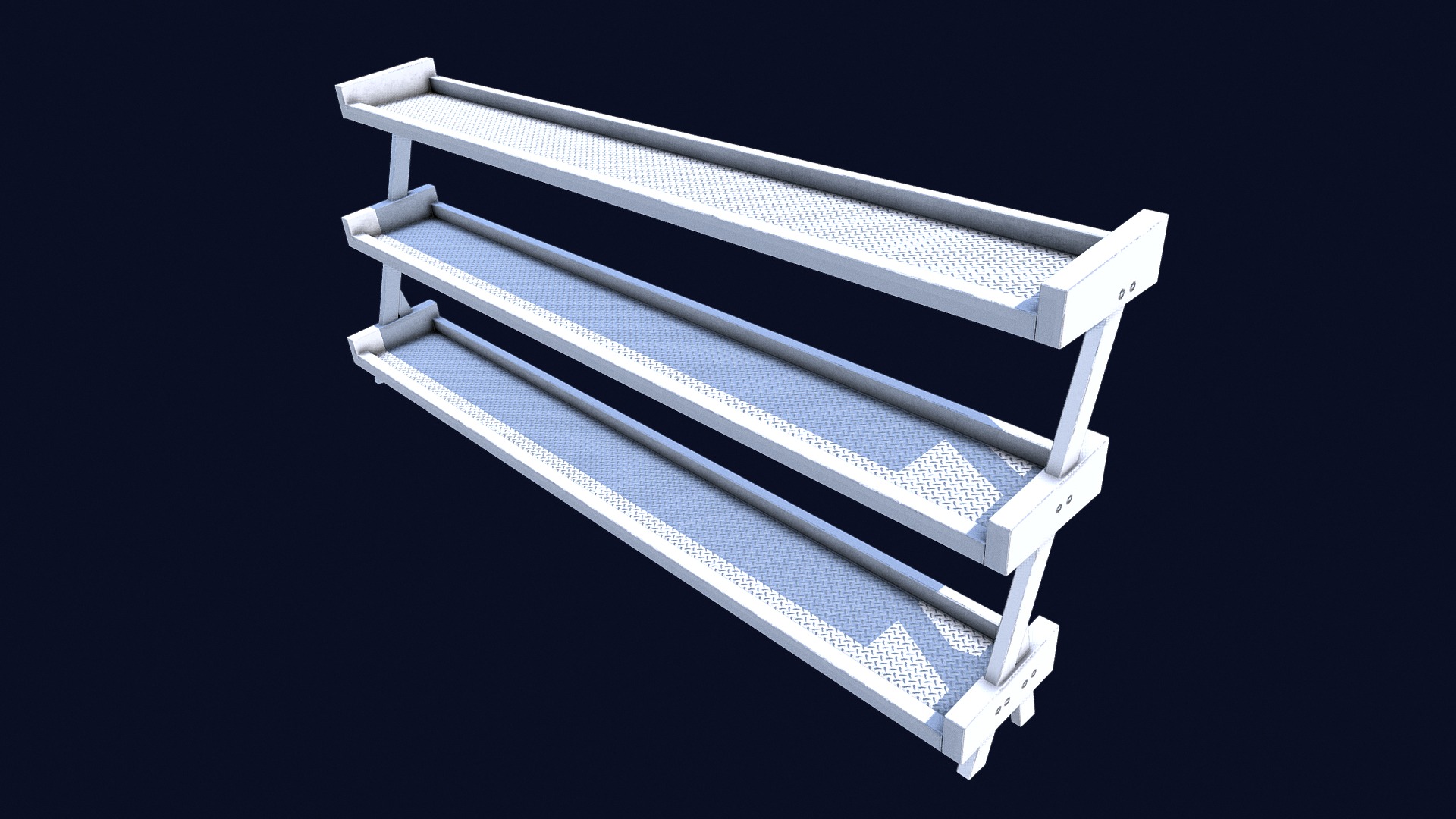 3D model Gym Rack – Low Poly - This is a 3D model of the Gym Rack - Low Poly. The 3D model is about a stack of blue books.