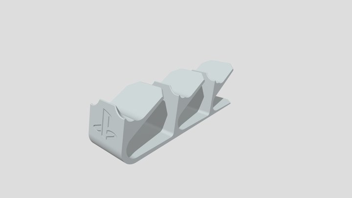 PS4+Controller+Stand+for+3+Controllers 3D Model
