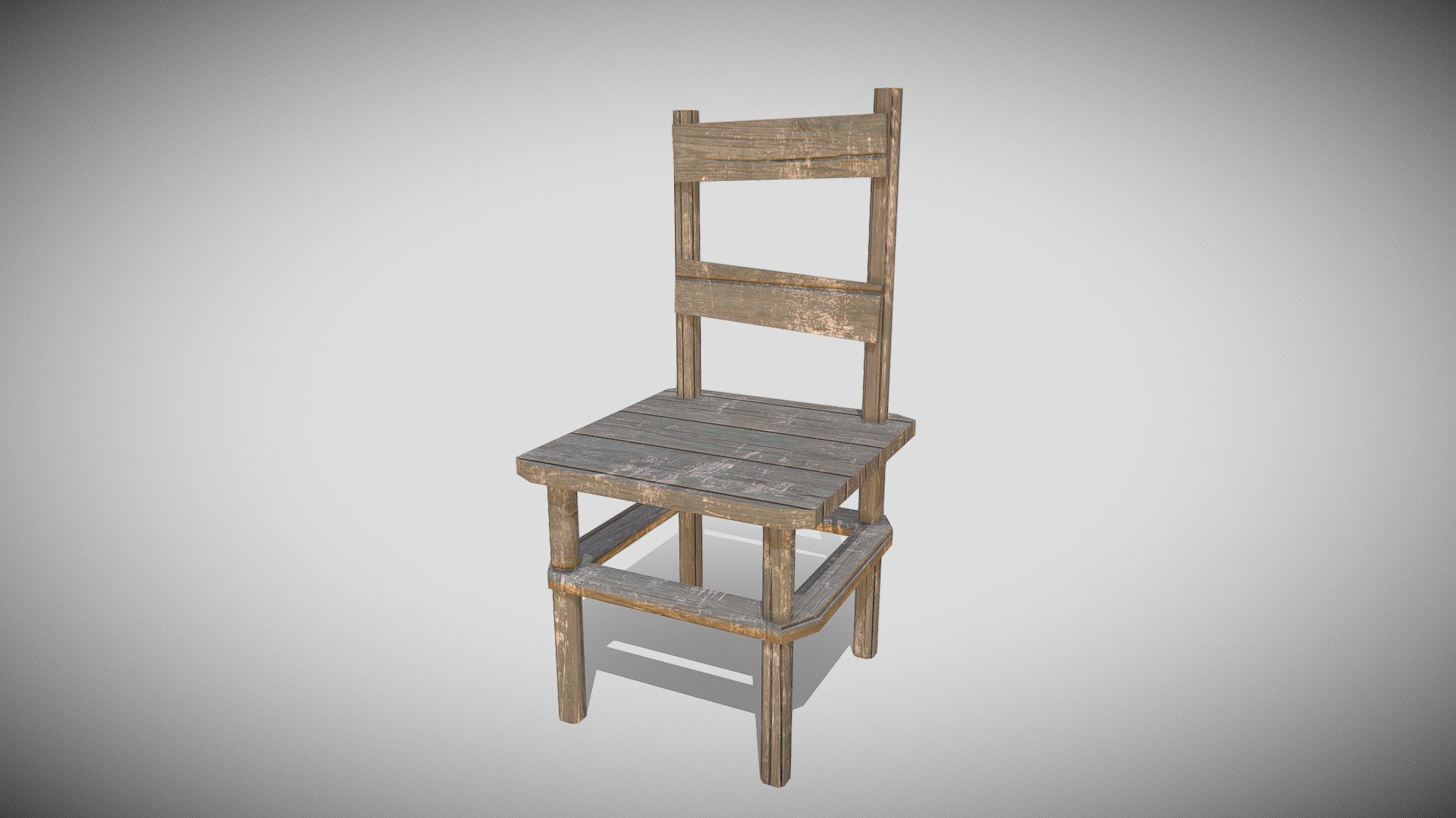 Scratched Medieval Tavern Chair