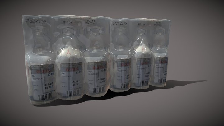 Glucose Vial - Flacone Glucosata 3D Model