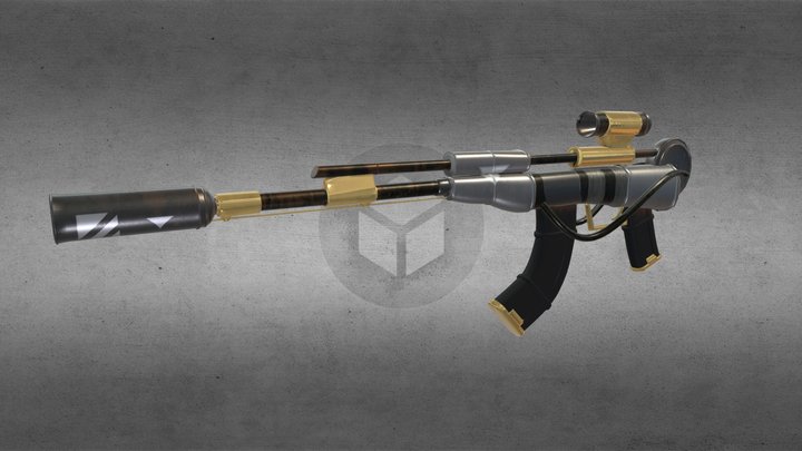 Sci-Fi Rifle 3D Model
